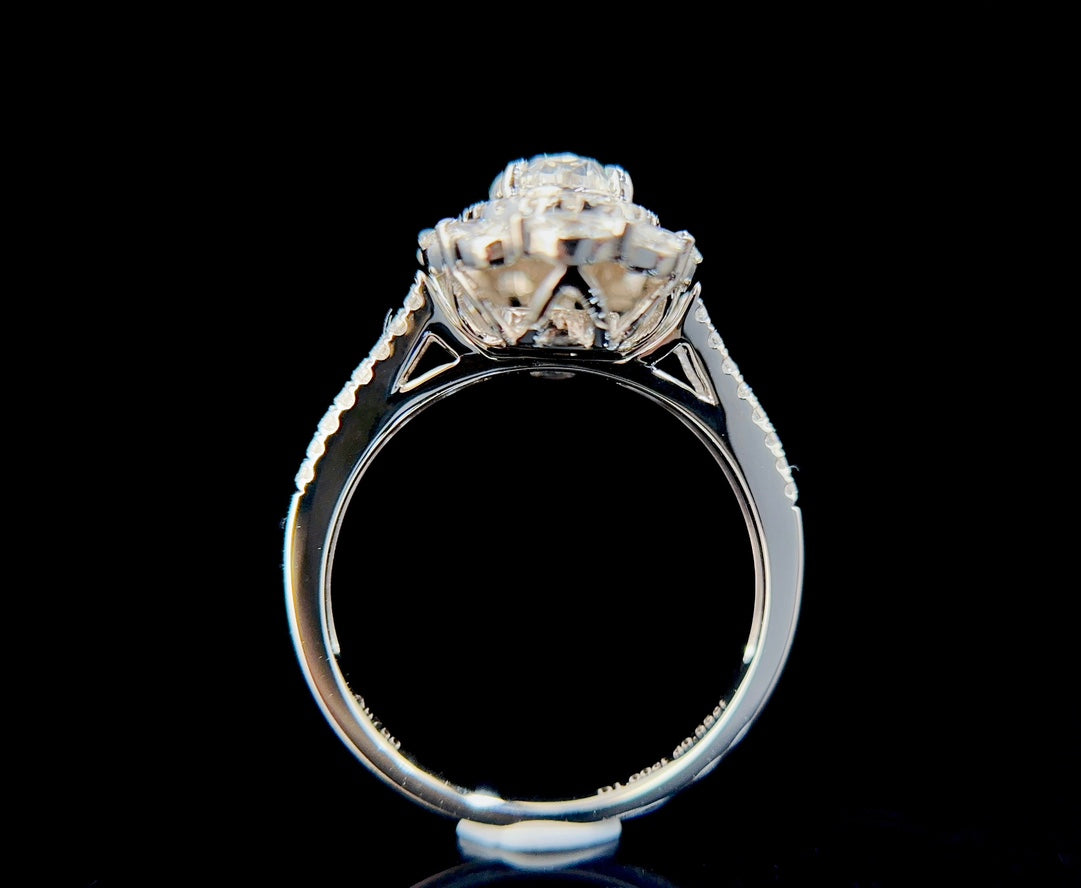 Vintage Oval Convertible Lab Grown Diamond Ring & Necklace