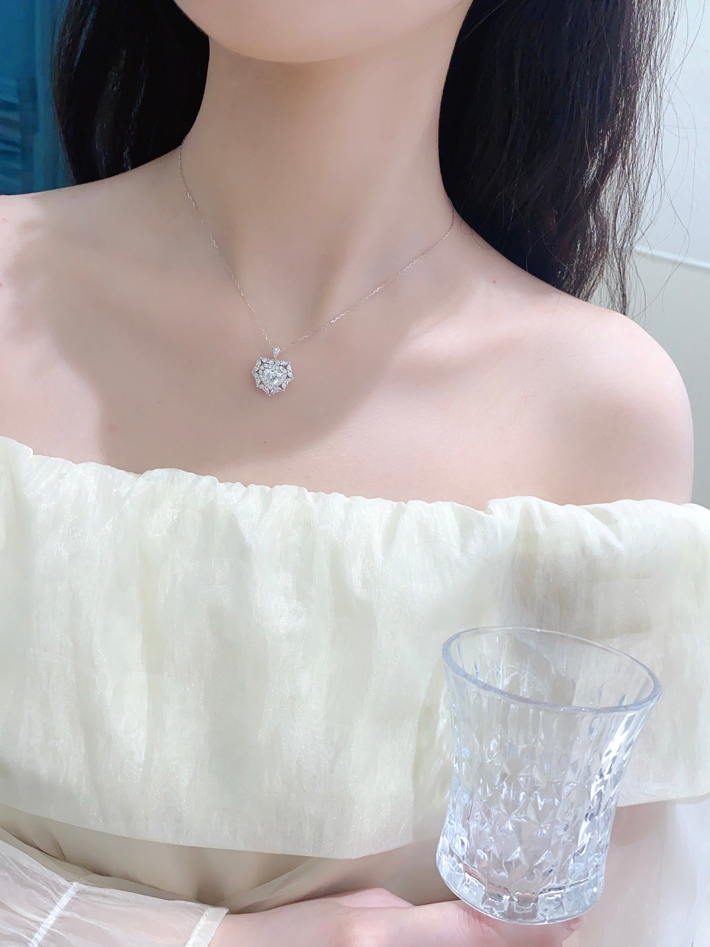 Convertible Bloom Heart Lab Grown Diamond Necklace↔Ring