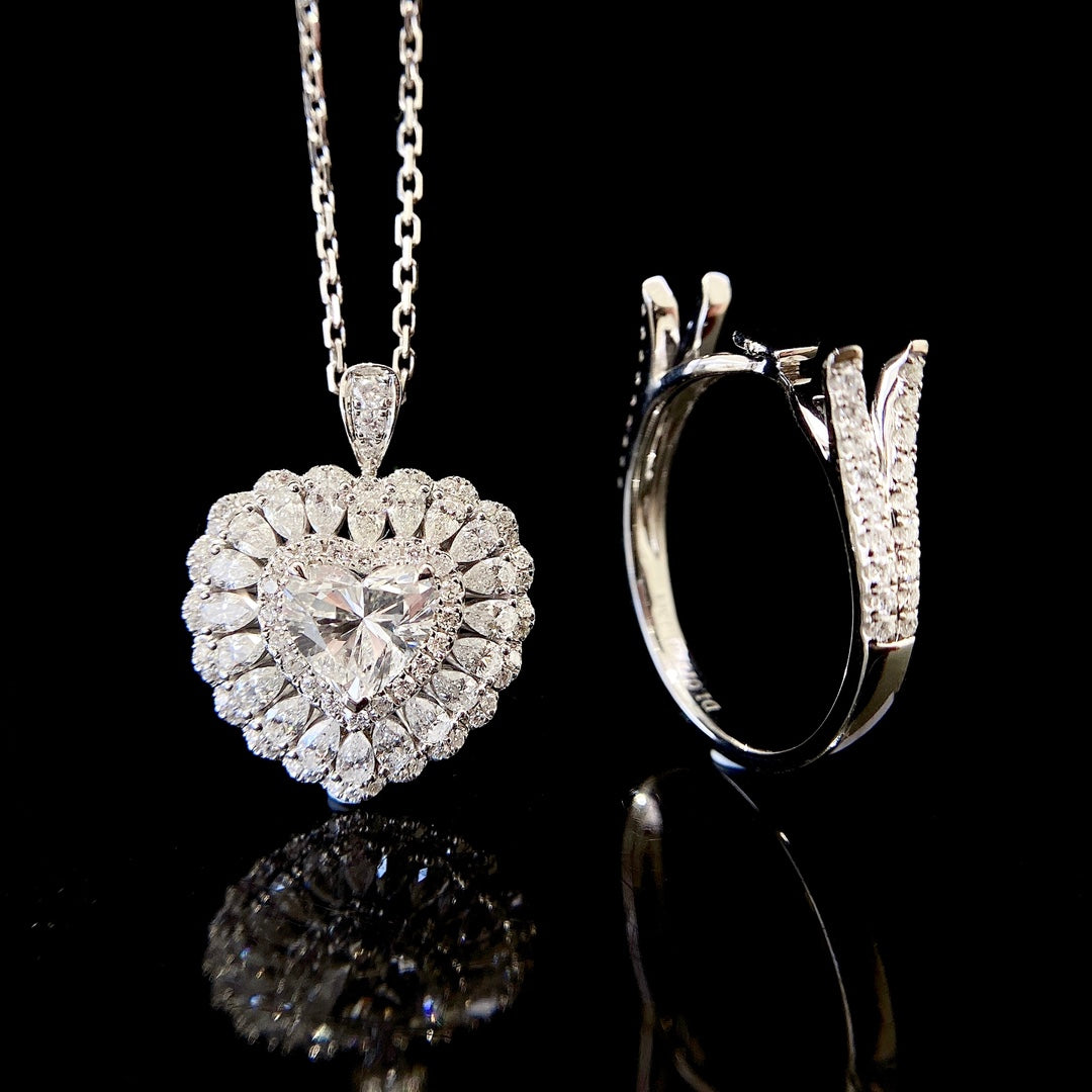 Convertible Heart Lab Grown Diamond Pendant↔Ring