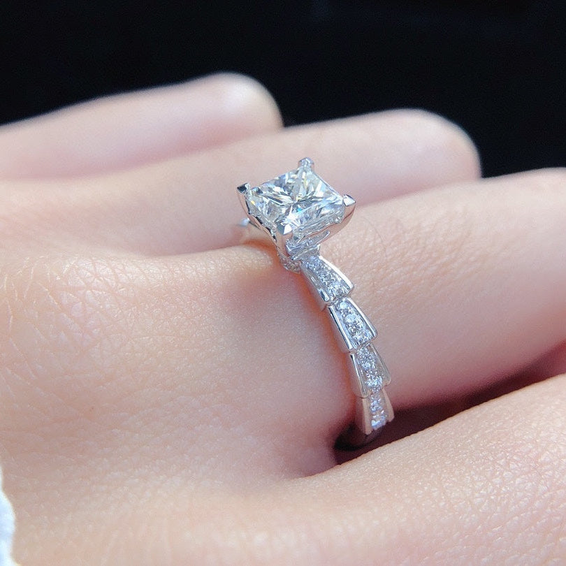 Princess Lab Grown Diamond Engagement Ring