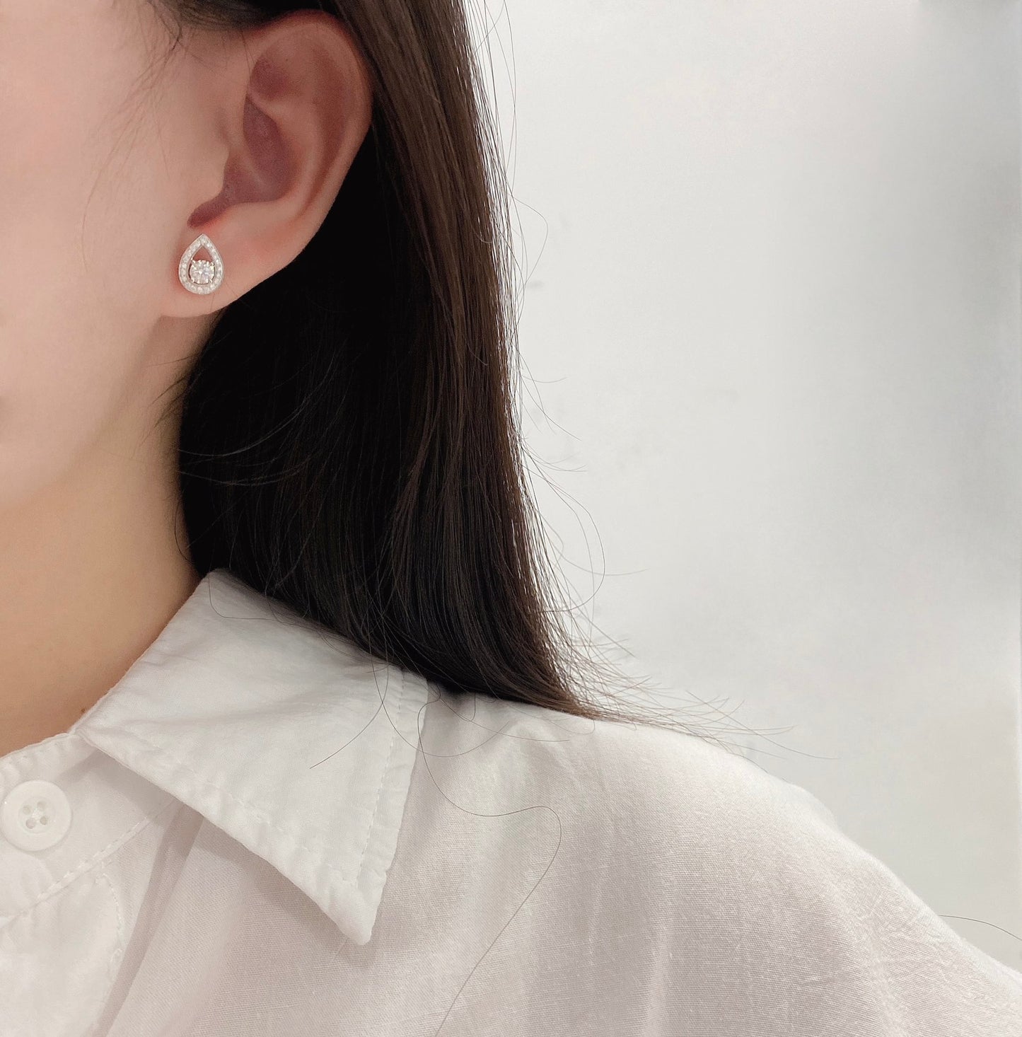 Tulip Detachable Ear Jacket Lab Grown Diamond Earstuds(Pair)