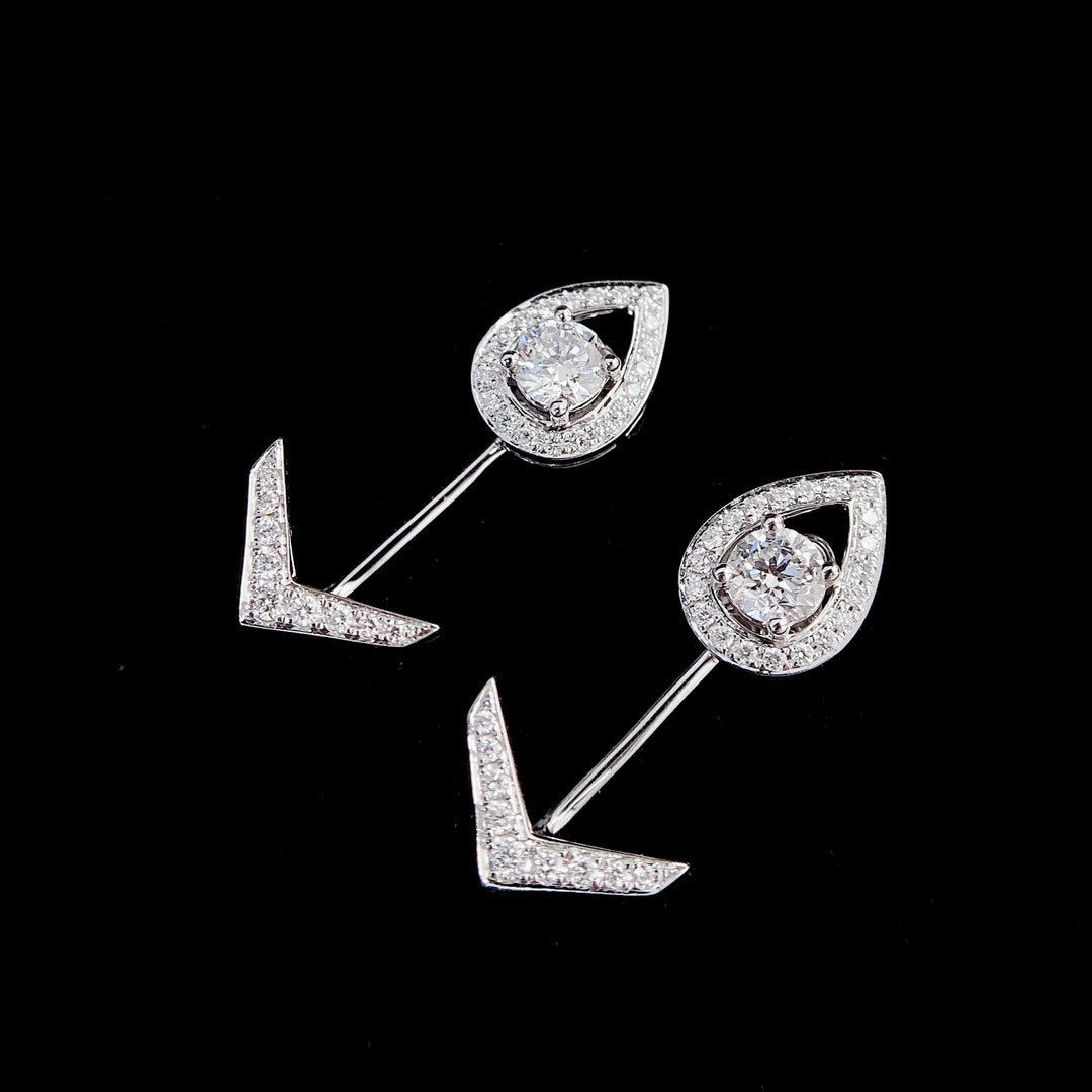 Tulip Detachable Ear Jacket Lab Grown Diamond Earstuds(Pair)