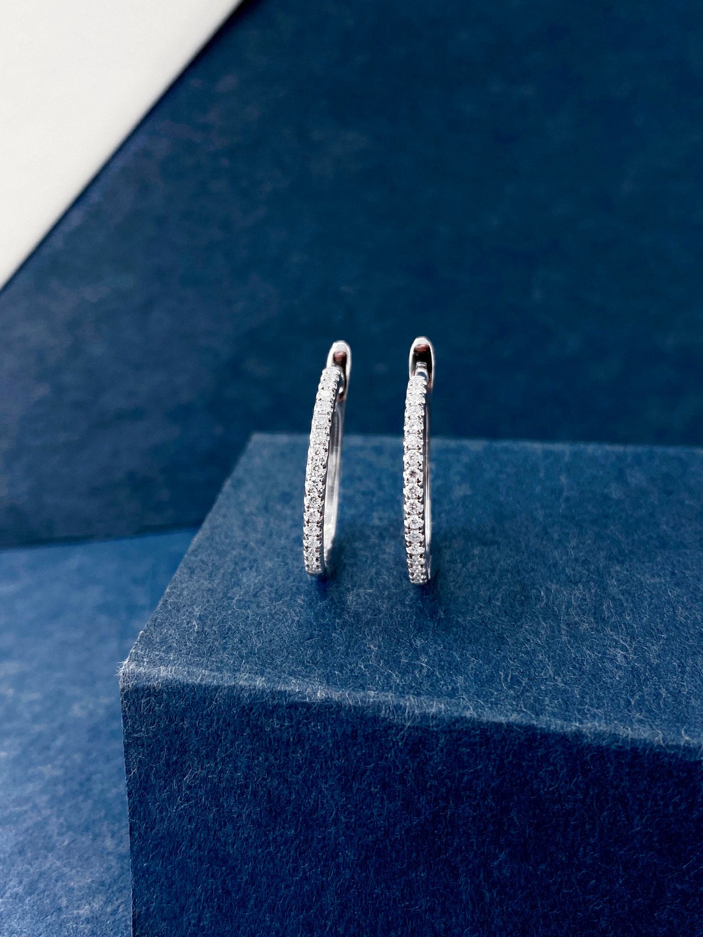 Sparkle Hoop Lab Grown Diamond Earrings(Pair)