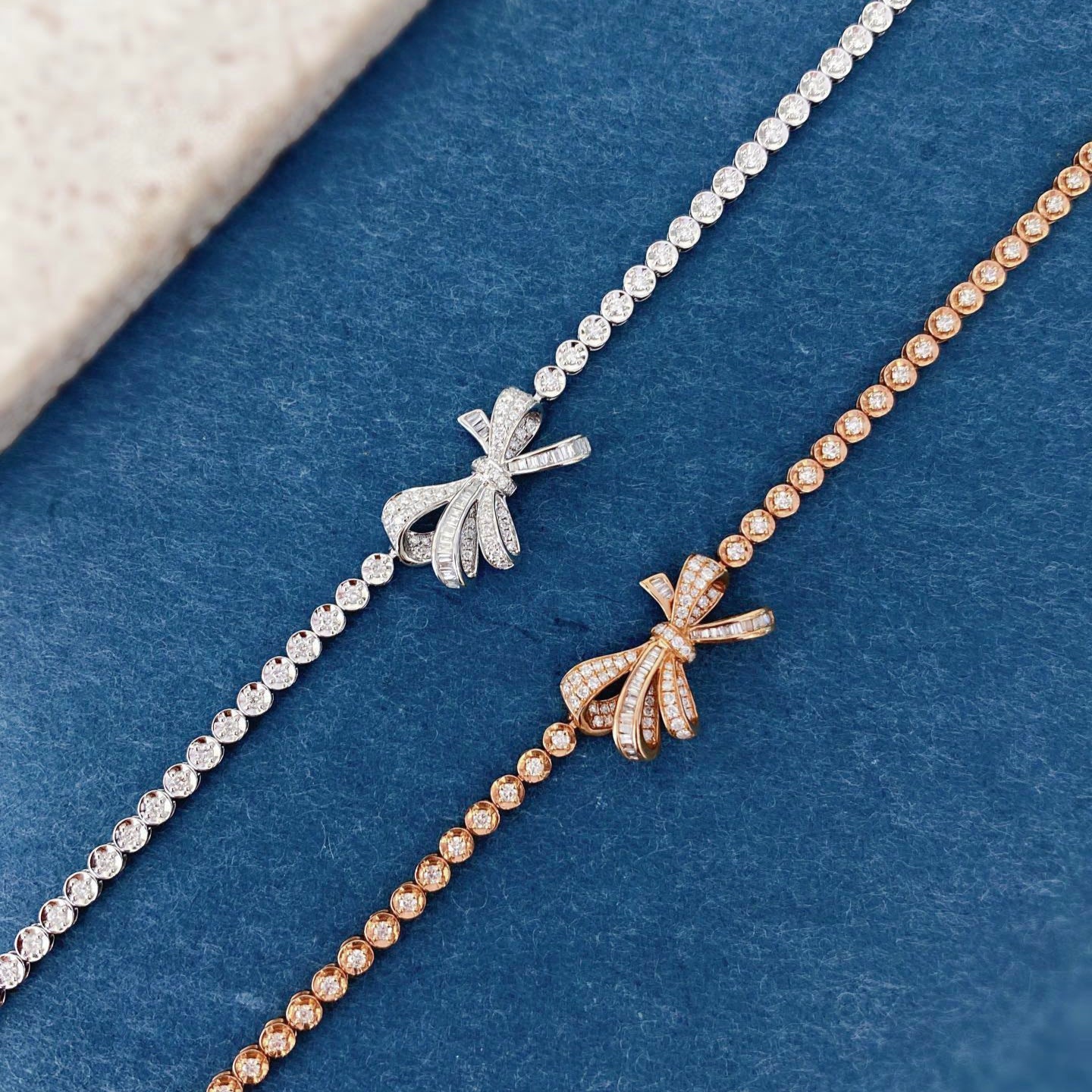 1.00CT Lab Grown Diamond Butterfly Bracelet 6-7.5 Inch in 14k White Gold