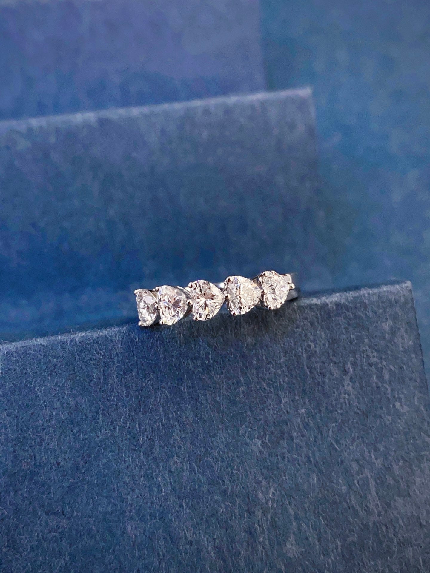 1 1/2 ctw Heart Lab Grown Diamond Eternity Band in 14k White Gold
