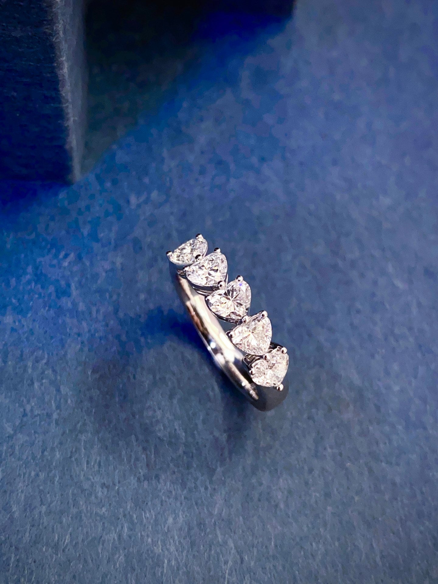 1 1/2 ctw Heart Lab Grown Diamond Eternity Band in 14k White Gold