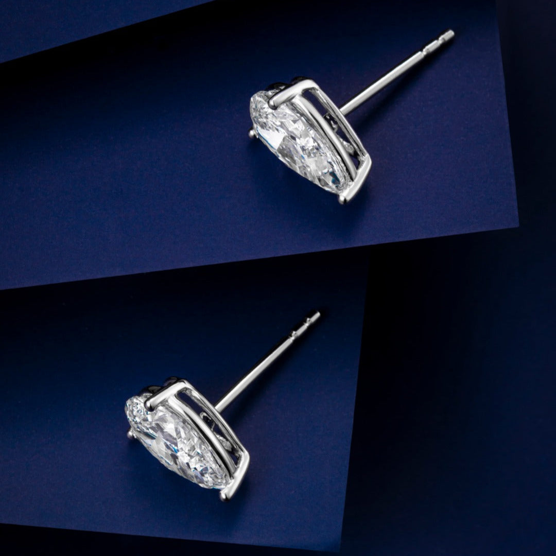1 ctw Pear Lab Grown Diamonds Earstuds (Pair) in 14k White Gold