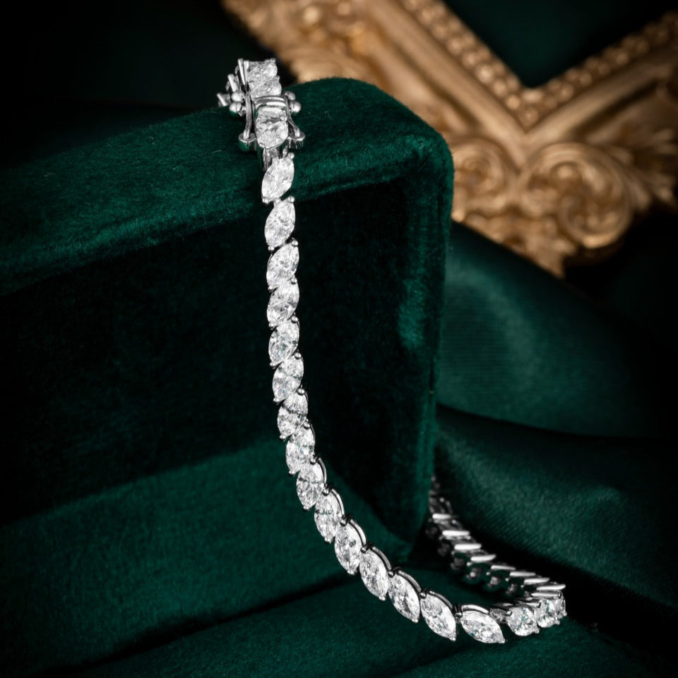 5.3ct.tw Marquise Lab Grown Diamond Tennis Bracelet 6-7.5 Inch in Platinum