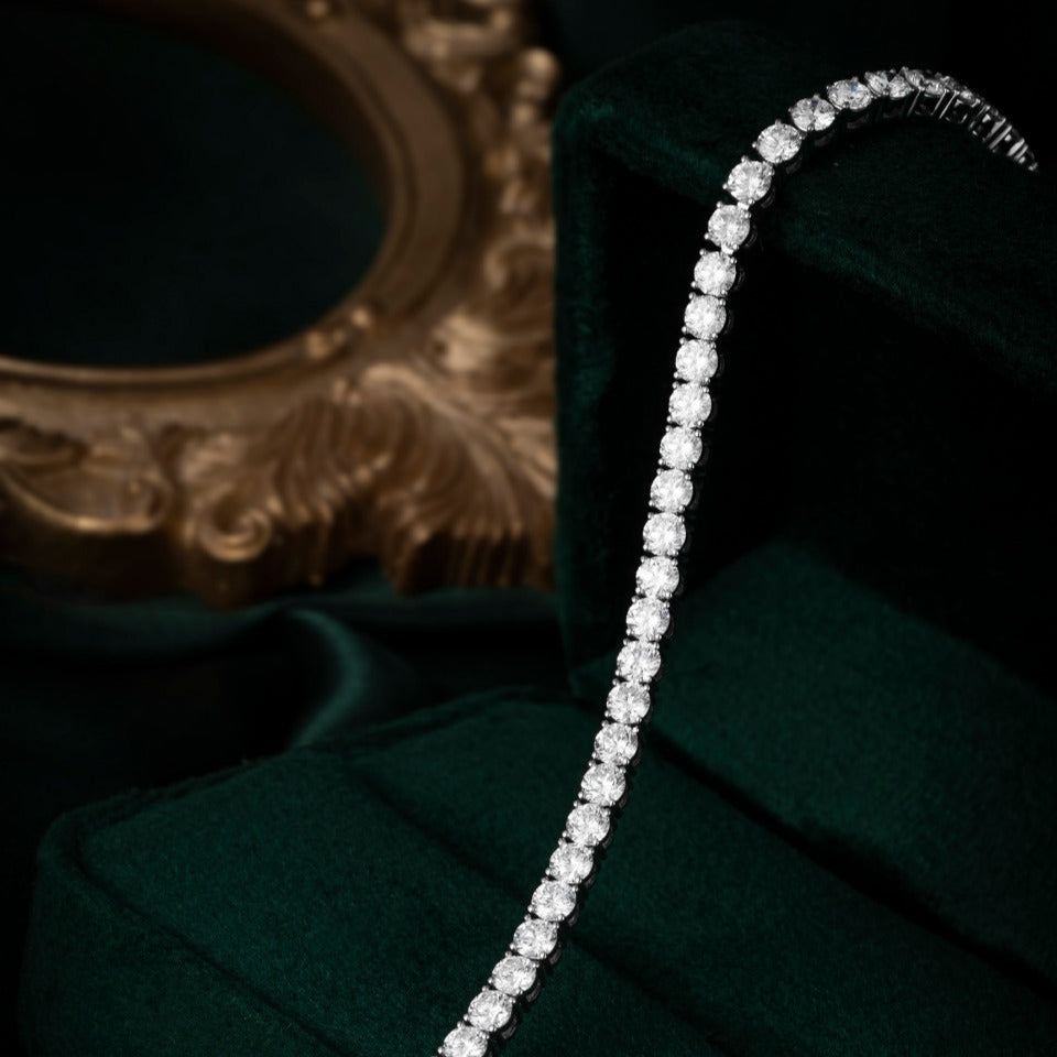 4 ctw Round Lab Grown Diamond Tennis Bracelet in 14K White Gold in 6.5-7.5 inch