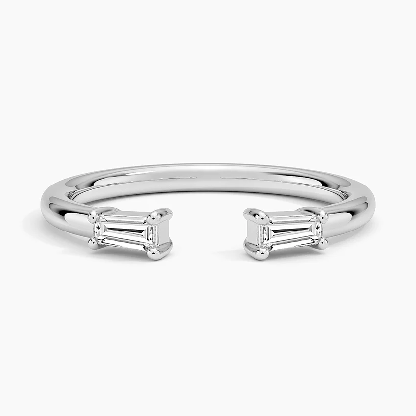 0.18ctw Baguette Lab Grown Diamond Open Ring in 14k Gold