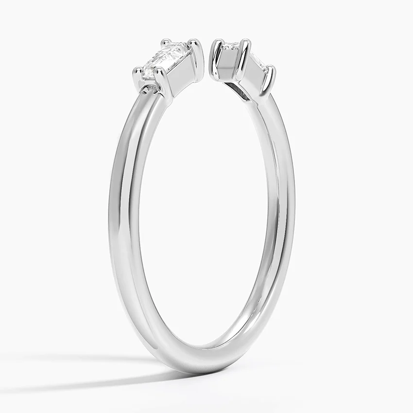 0.18ctw Baguette Lab Grown Diamond Open Ring in 14k Gold