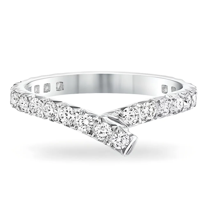 0.47ctw Ribbon Lab Grown Diamond Wedding Ring in Platinum