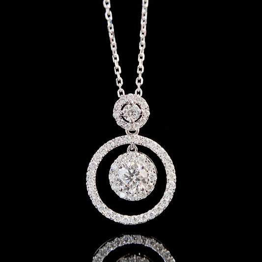 Double Round Lab Grown Diamond Necklace