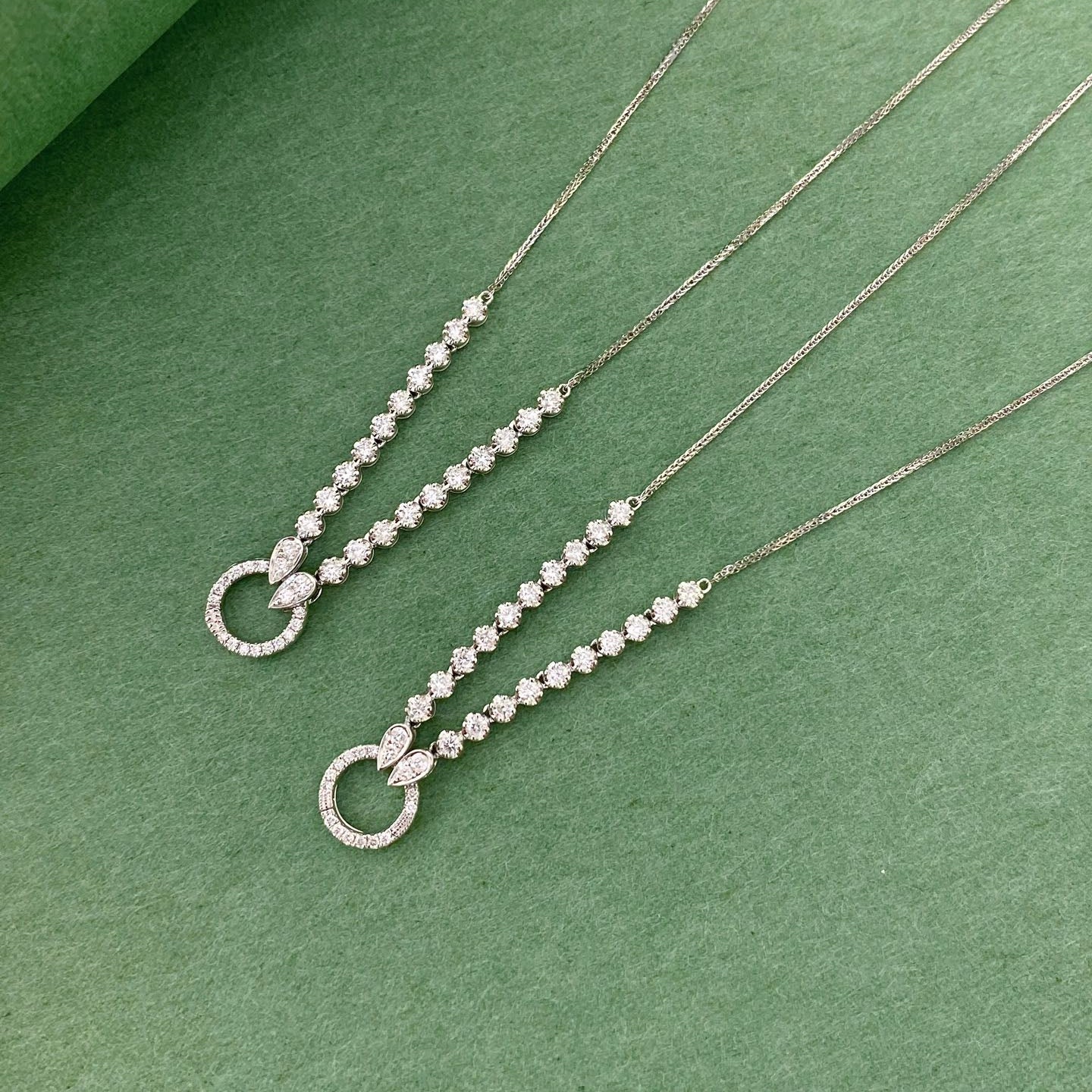 0.50ct Lab Grown Diamond Circle Lock Lab Grown Diamond Necklace in Platinum