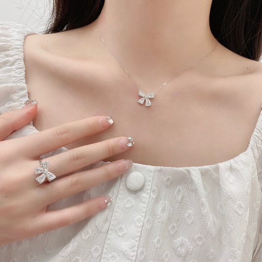 Ribbon Baguette Lab Grown Diamond Necklace