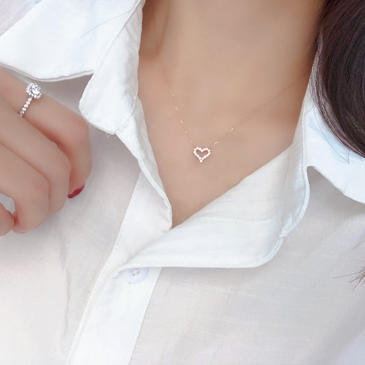 Open Heart Lab Grown Diamond Necklace