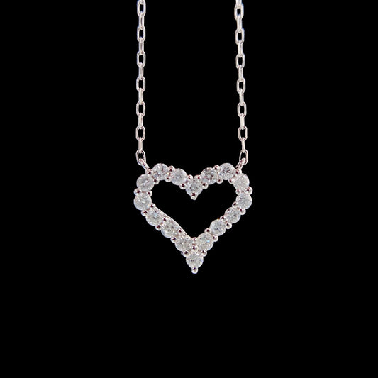 Open Heart Lab Grown Diamond Necklace