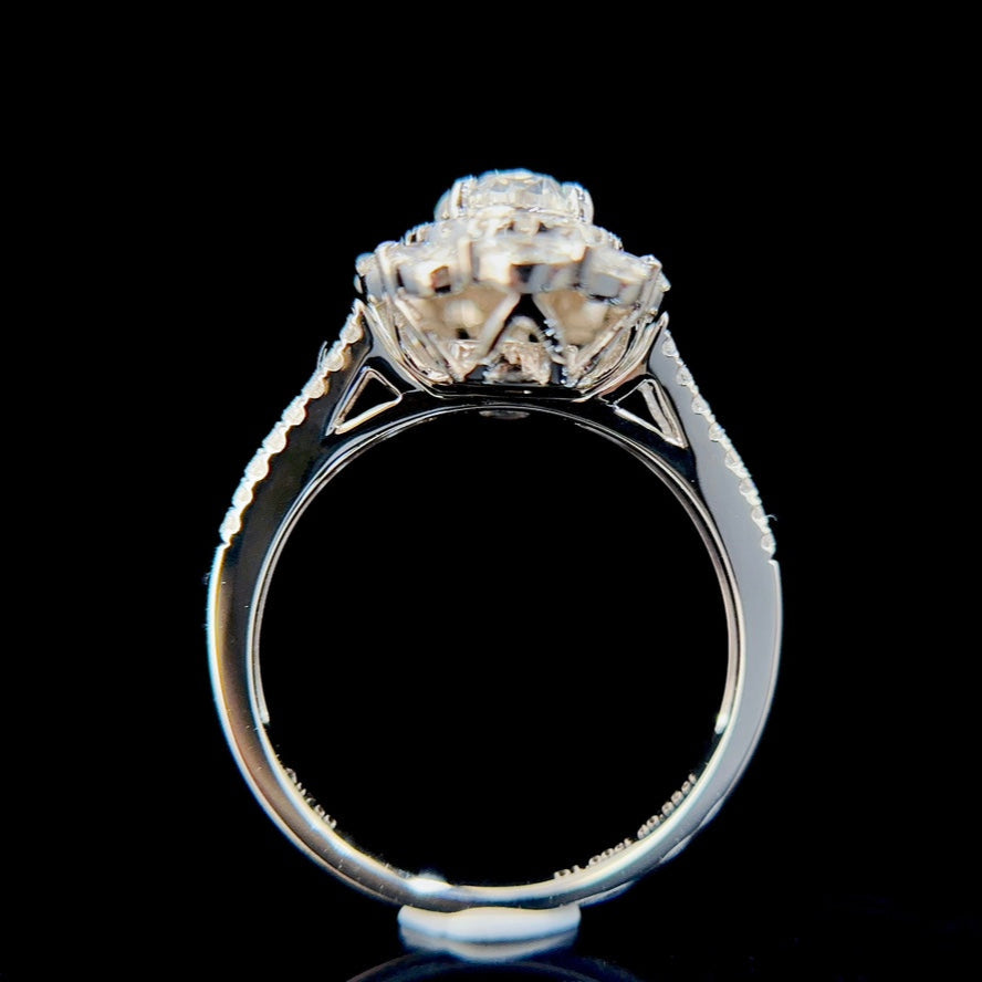 Vintage Oval Convertible Lab Grown Diamond Ring & Necklace