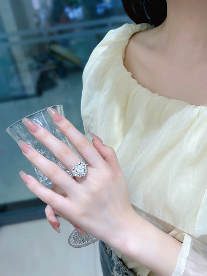 Convertible Bloom Heart Lab Grown Diamond Necklace↔Ring