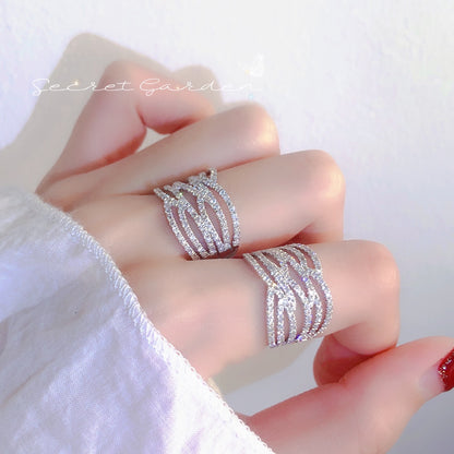 1ct Twisted Wave Lab Grown Diamond Eternity Ring in 14k White Gold