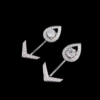 Tulip Detachable Ear Jacket Lab Grown Diamond Earstuds(Pair)