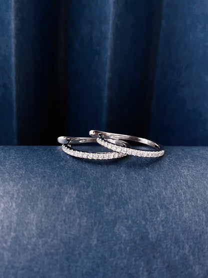 Sparkle Hoop Lab Grown Diamond Earrings(Pair)