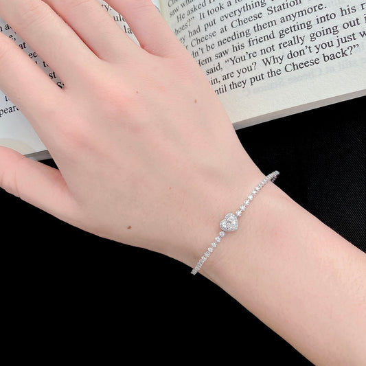 Heart Lab Grown Diamond  Bracelet