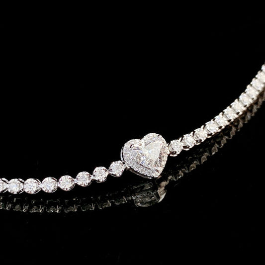 Heart Lab Grown Diamond  Bracelet