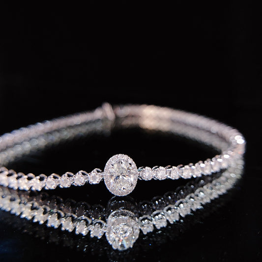 Oval Lab Grown Diamond Bracelet