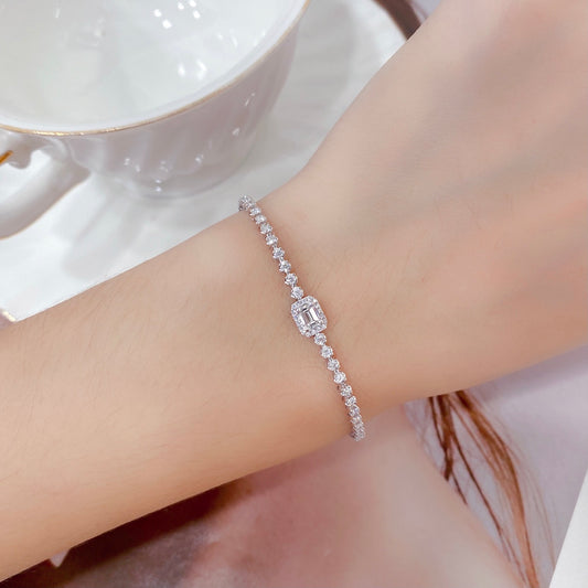 Emerald Lab Grown Diamond Bracelet