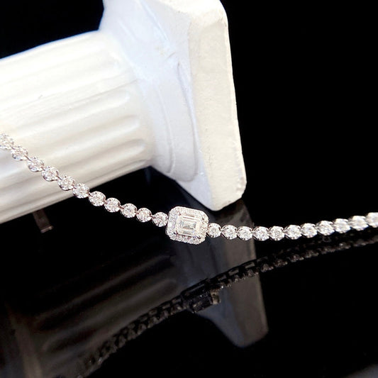 Emerald Lab Grown Diamond Bracelet