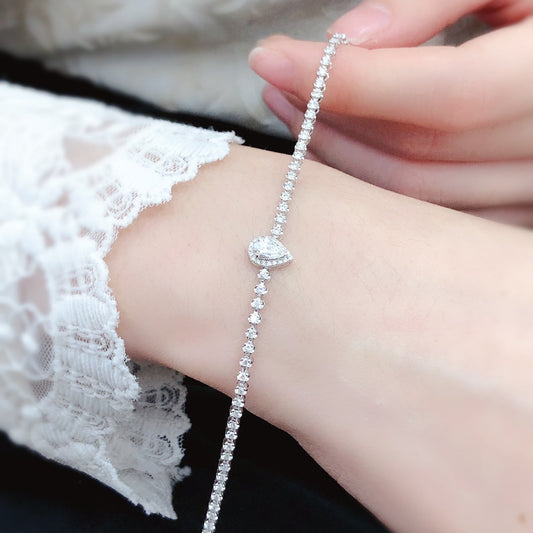 Pear Shaped Lab Grown Diamond Bracelet