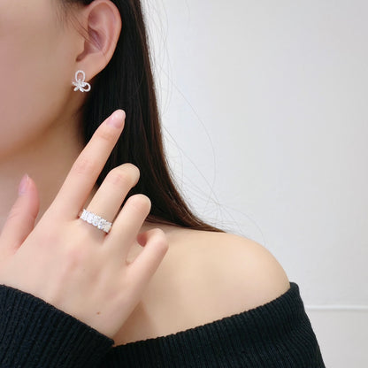 1.66 ctw Radiant Cut Lab Grown Diamond Half Eternity Ring in 14k White Gold