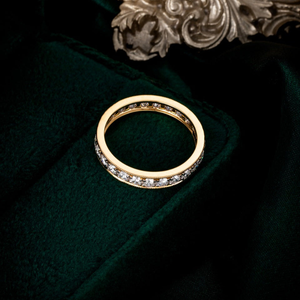 Full Eternity Round Lab Grown Diamond Ring 14K White Gold