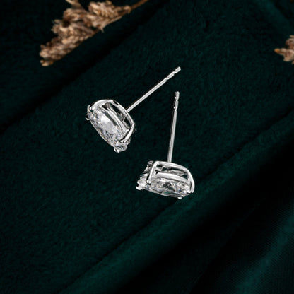 1CTW Oval Lab Grown Diamonds Earstuds in 14k white gold (Pair)