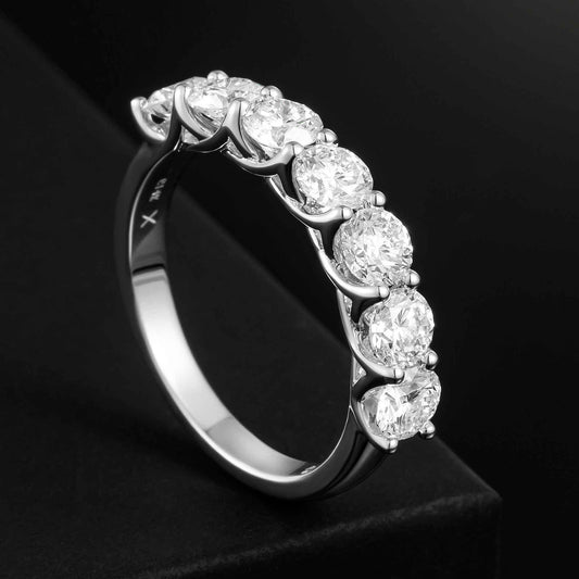 7 stones Trellis Lab Grown Diamond Ring 
