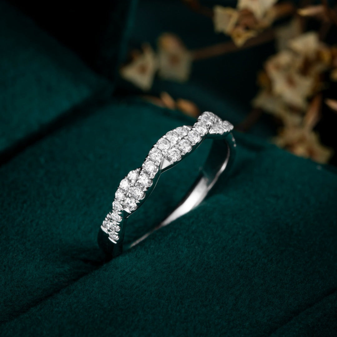 0.3 ctw Twisted Vine Lab Grown Diamond Wedding Ring in Platinum