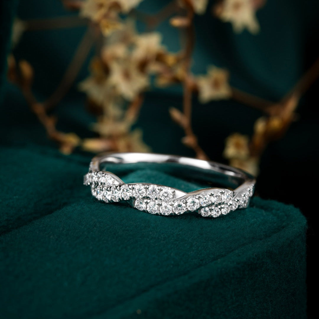 0.3 ctw Twisted Vine Lab Grown Diamond Wedding Ring in Platinum