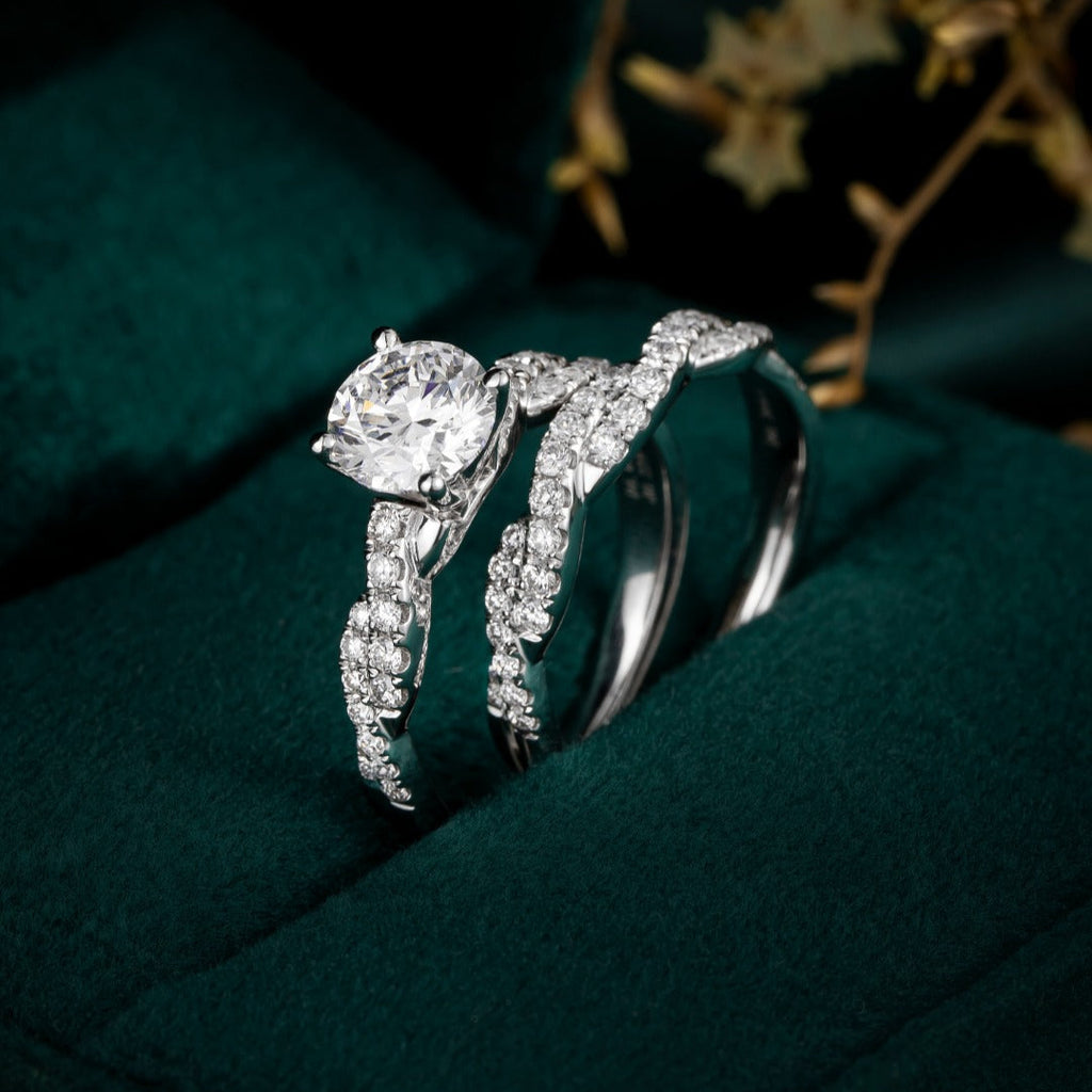 0.3 ctw Twisted Vine Lab Grown Diamond Wedding Ring in Platinum
