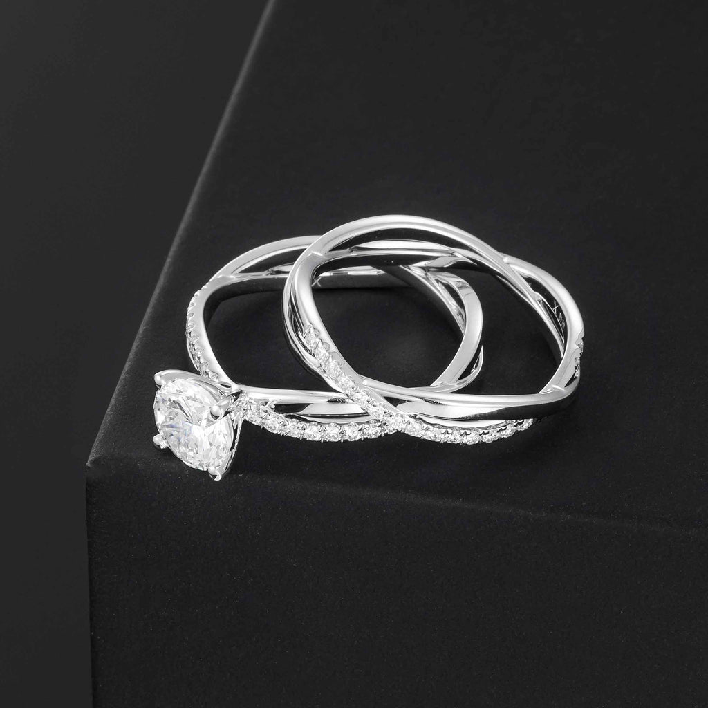 Petite Twist Lab Grown Diamond Wedding Ring 14K gold