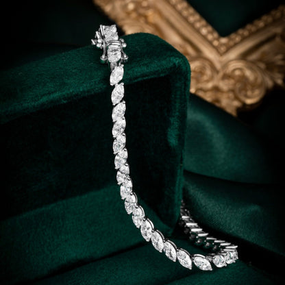 5.3ct.tw Marquise Lab Grown Diamond Tennis Bracelet 6-7.5 Inch in Platinum