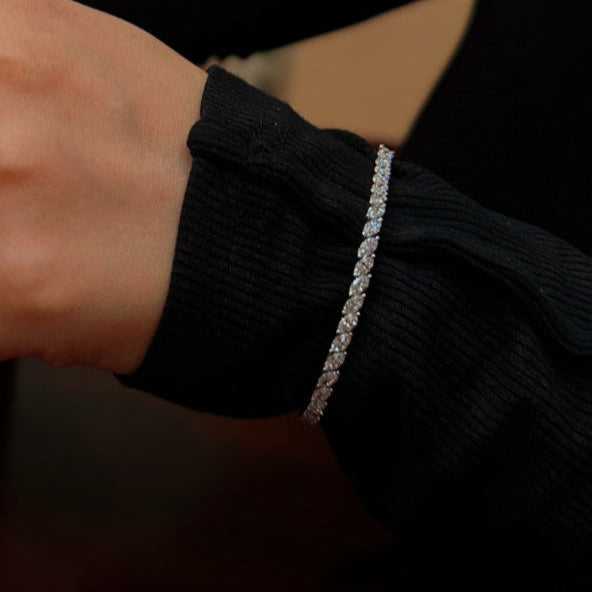 5.3ct.tw Marquise Lab Grown Diamond Tennis Bracelet 6-7.5 Inch in Platinum
