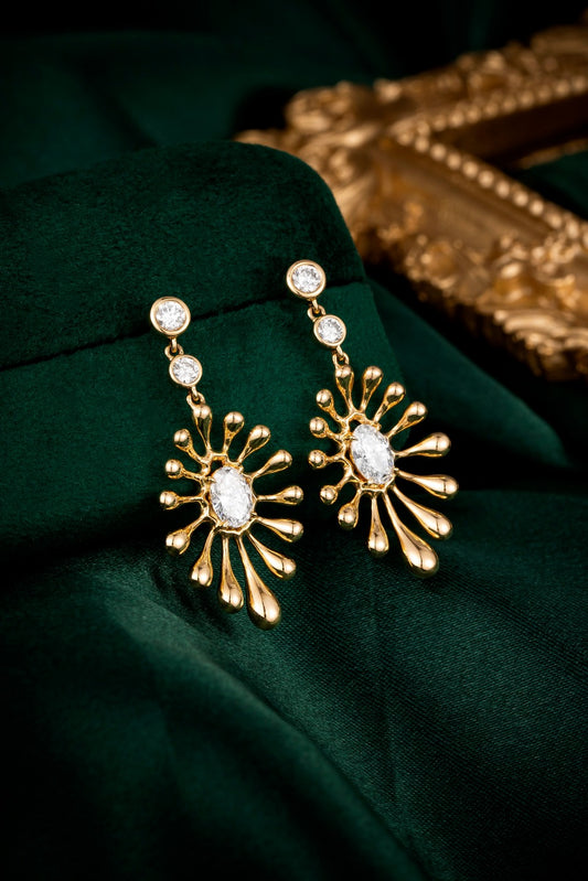 Glowing Oval Lab Grown Diamonds Earstuds (Pair)
