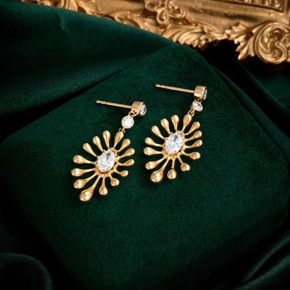 Glowing Oval Lab Grown Diamonds Earstuds (Pair)