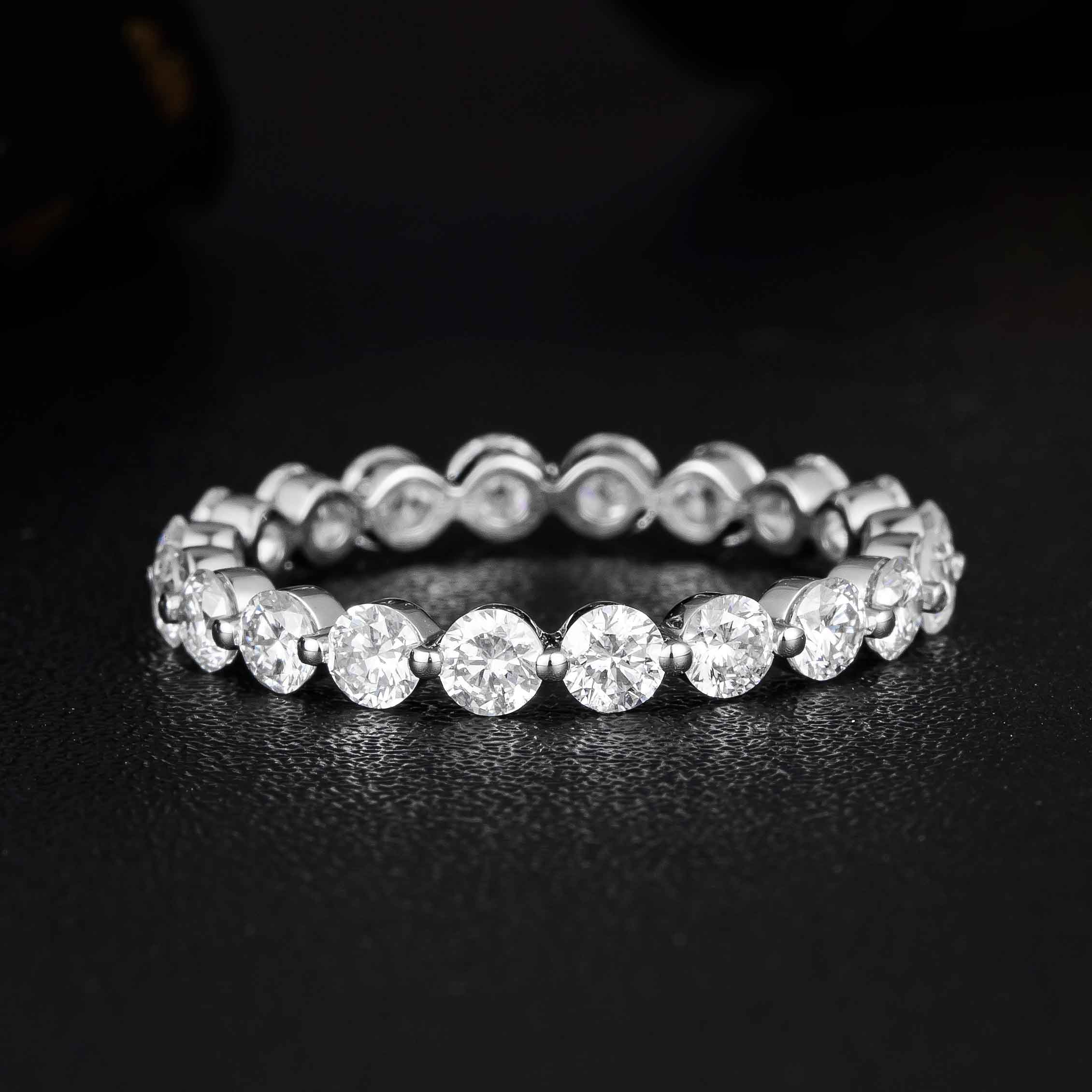 1 2/5 ct.tw Shared Prong Round Lab Grown Diamond Eternity Ring