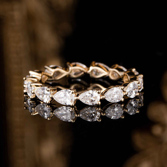Pear Lab Grown Diamond Eternity Ring