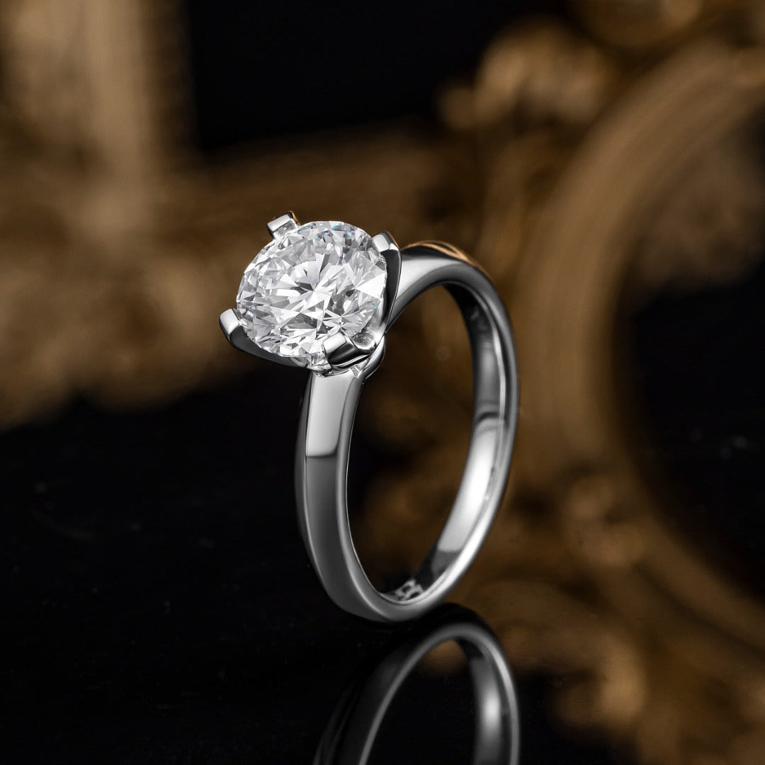 1 ct Classic Four-Prong Solitaire Lab Grown Diamond Engagement Ring in 14k White Gold