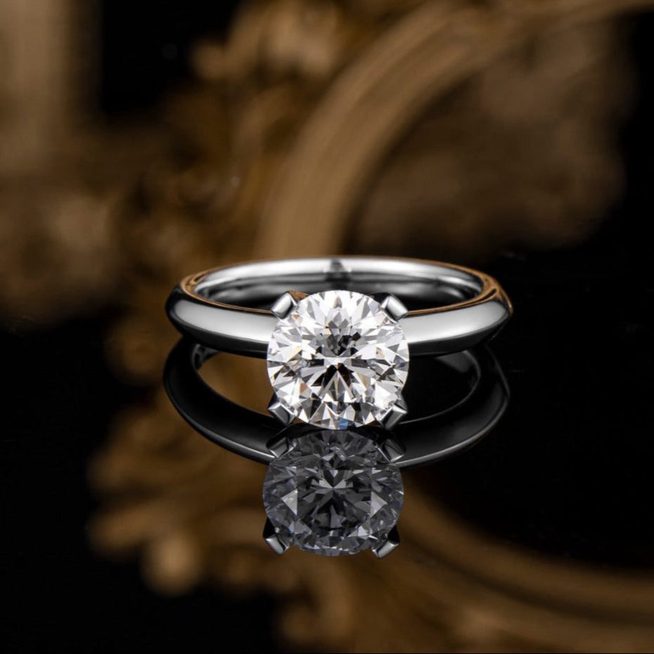 1 ct Classic Four-Prong Solitaire Lab Grown Diamond Engagement Ring in 14k White Gold