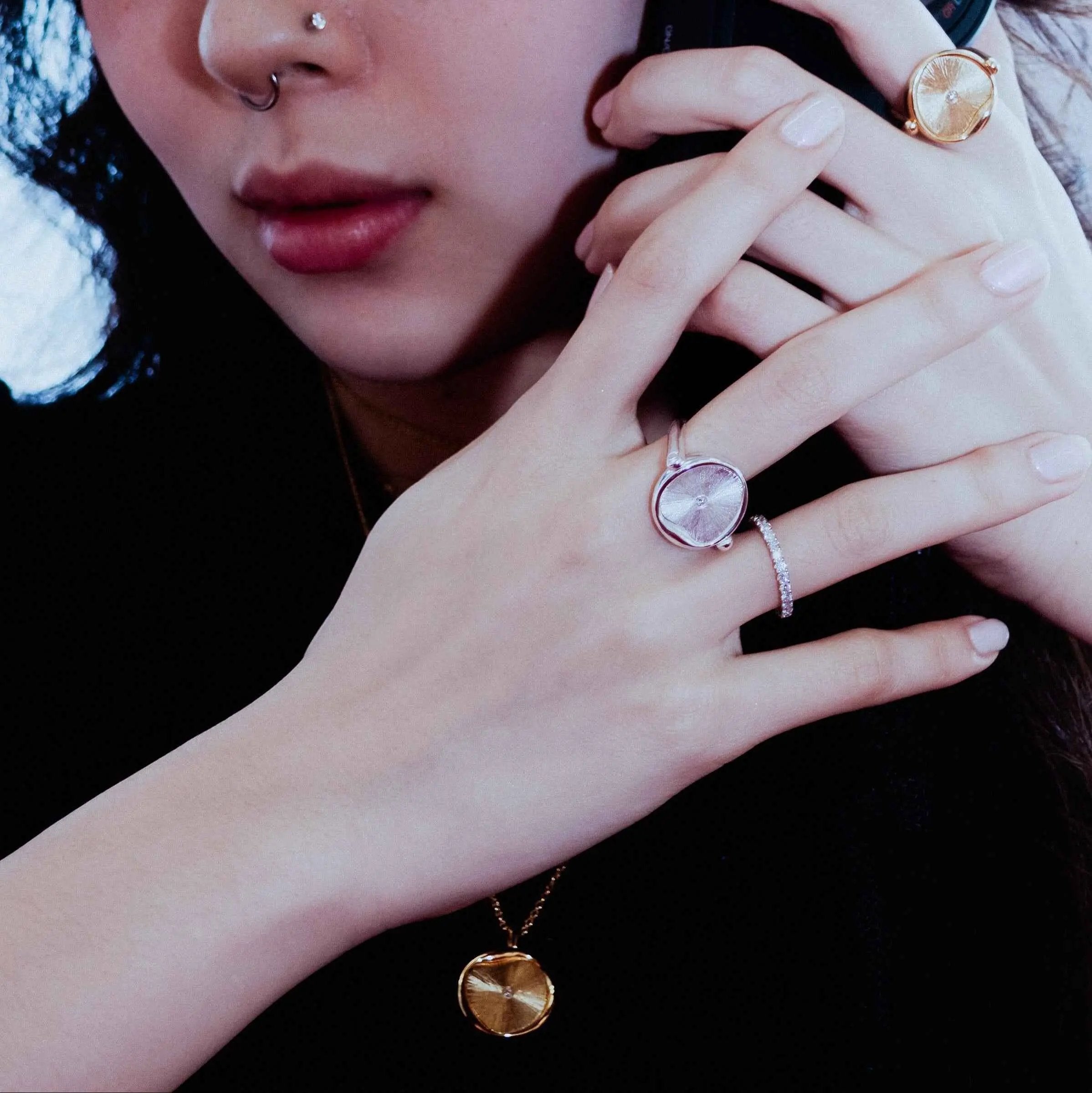 Personalized Circle Signet Necklace