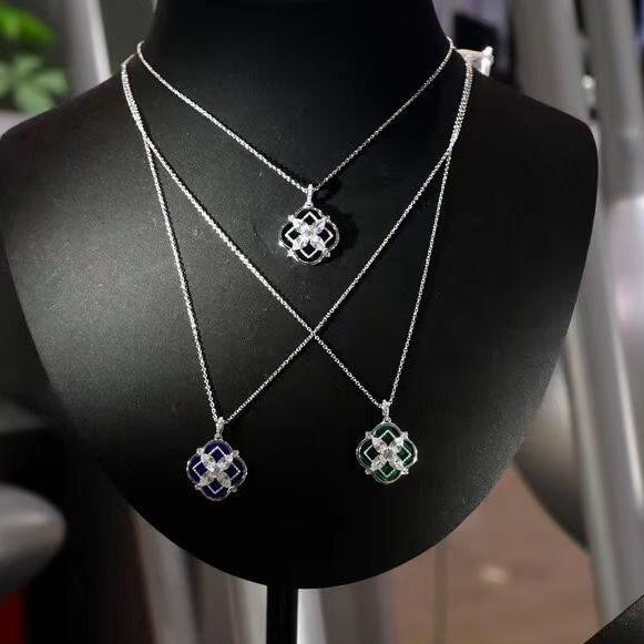 Lapis Lazuli Clover Necklace